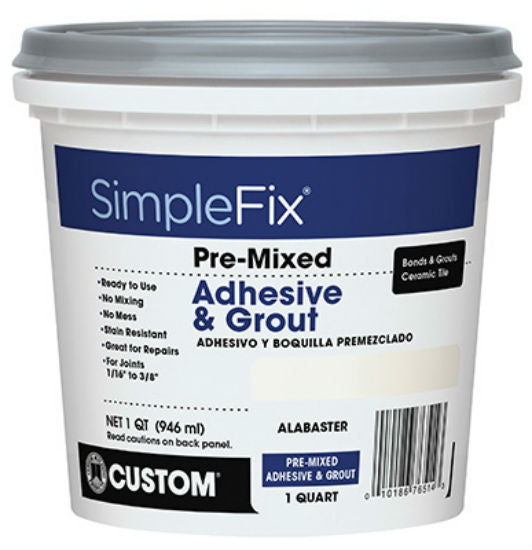 Custom® Building Products TAGWQT SimpleFix® PreMixed Adhesive & Grout, 1 Qt