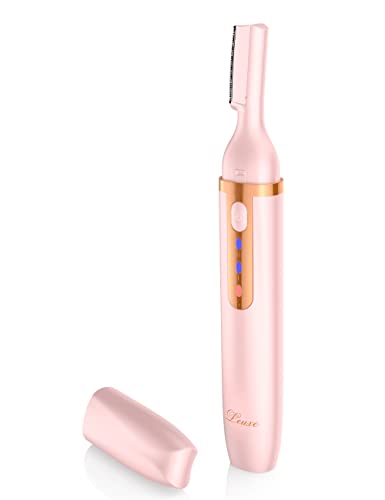 Eyebrow Trimmer Painless Electric Eyebrow Razor with Light for Women Cordless Hair Remover for Face Lips Armpit Rechargeable Bikini Shaver