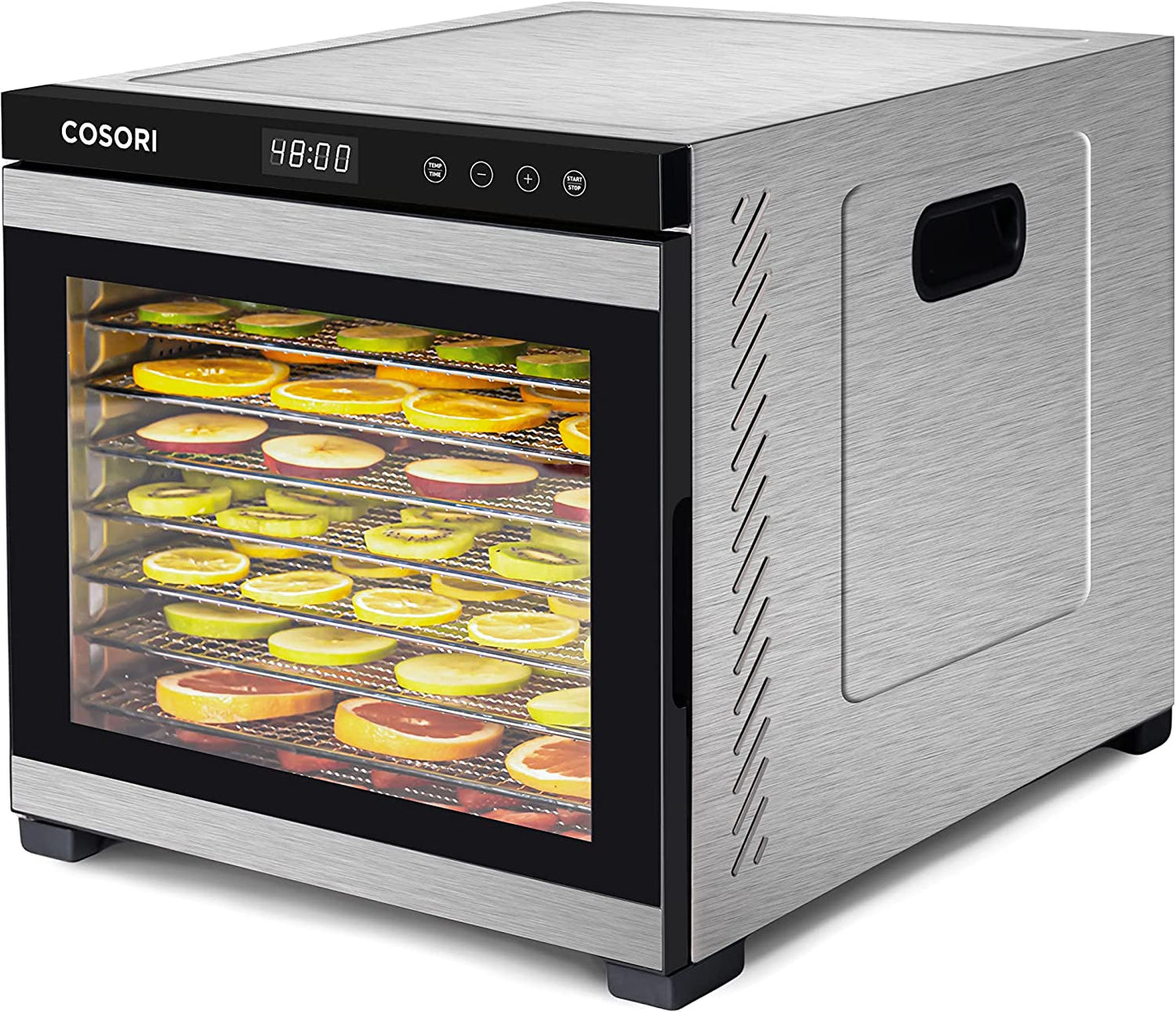 COSORI Food Dehydrator (50 Recipes) for Jerky, Vegetables Fruit, Meat, Dog Treats, Herbs, and Yogurt, Dryer Machine with Temperature Control, 6 Stainless Steel Trays, Rear-Mounted Fan, Silver