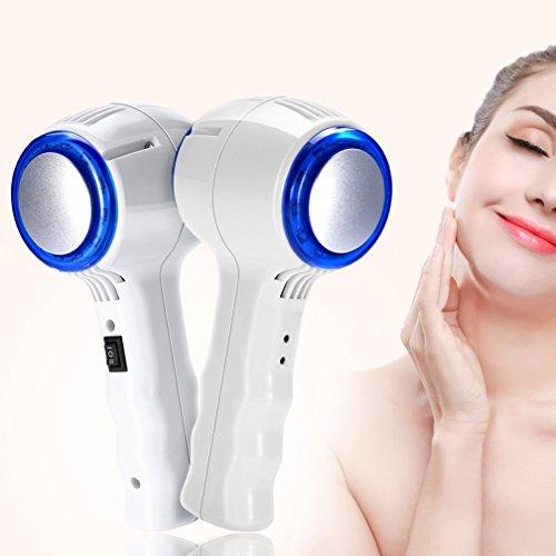 Facial Spa Equipment, Hot and Cold Hammer Massager, Double-Head Vibration Massager Beauty Machine for Firming and Anti-Aging