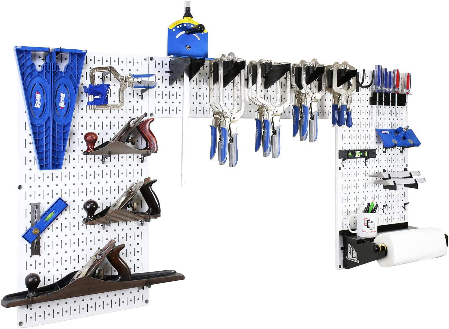 Wall Control Woodworking Tool Storage Organization Kit - Lazy Guy DIY Edition Wood Working Tool Supply Organizer for Do-It-Yourself Woodworkers and Makers (Pink Pegboard)