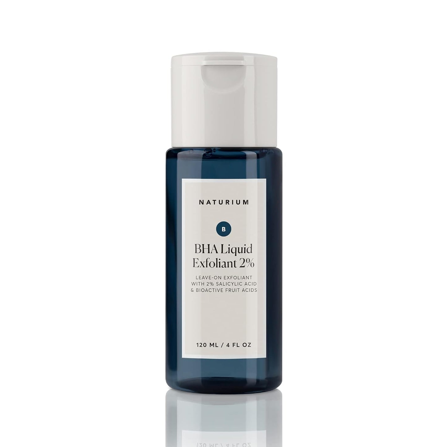 Naturium BHA Liquid Exfoliant 2%, Leave-on Face & Skin Care Exfoliating Pore Treatment, with Salicylic Acid & Bioactive Fruit Acids, 4 oz