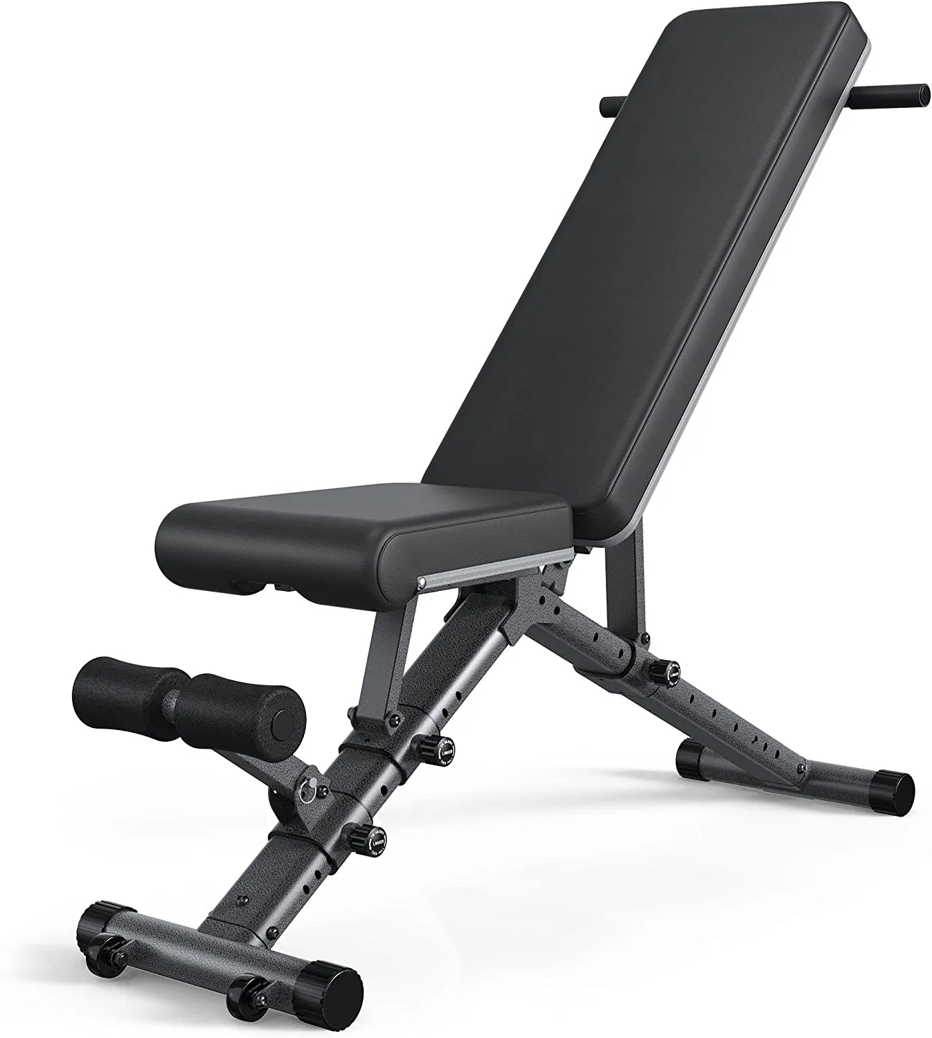BARWING 10-7-4-3 Weight Bench Adjustable Exercise | 800 LB Heavy Incline Decline Bench Press for Home Gym More Stable and Posture Adjustments | 5 Min Easy Assembly Foldable Training Lifting Bench | Dragon Flag Handle for Abdominal Arm Workout