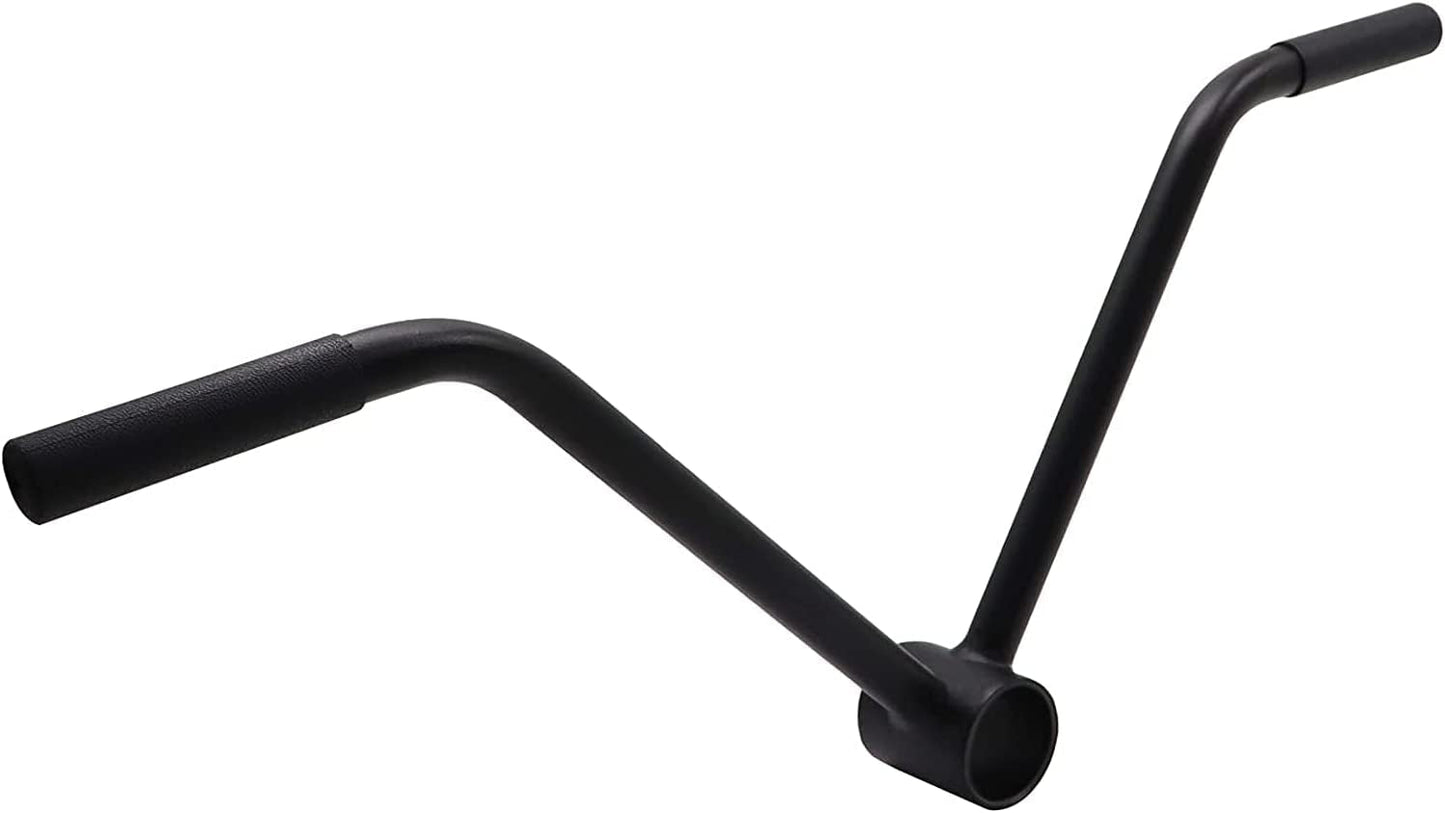 Balancefrom Tricep Press down Cable Attachment, LAT Pulldown Attachment, Weight Machine Accessories, V Handle with Rotation, Tricep Rope, Rotating Bar, V-Shaped Bar