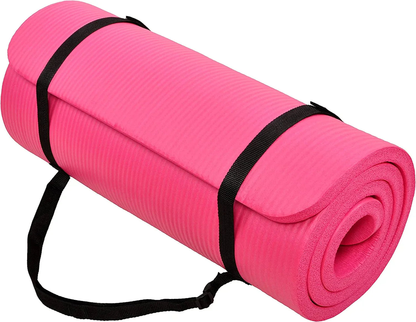 Balancefrom All Purpose 1-Inch Extra Thick High Density Anti-Tear Exercise Yoga Mat with Carrying Strap