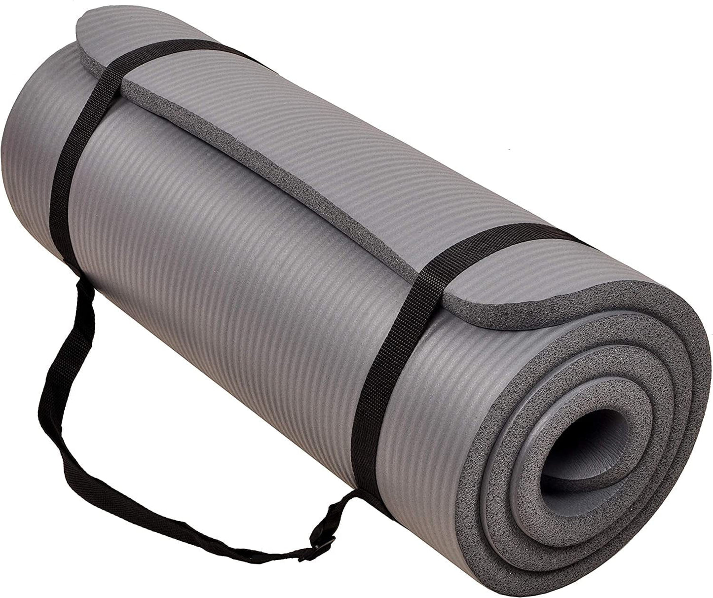 Balancefrom All Purpose 1-Inch Extra Thick High Density Anti-Tear Exercise Yoga Mat with Carrying Strap