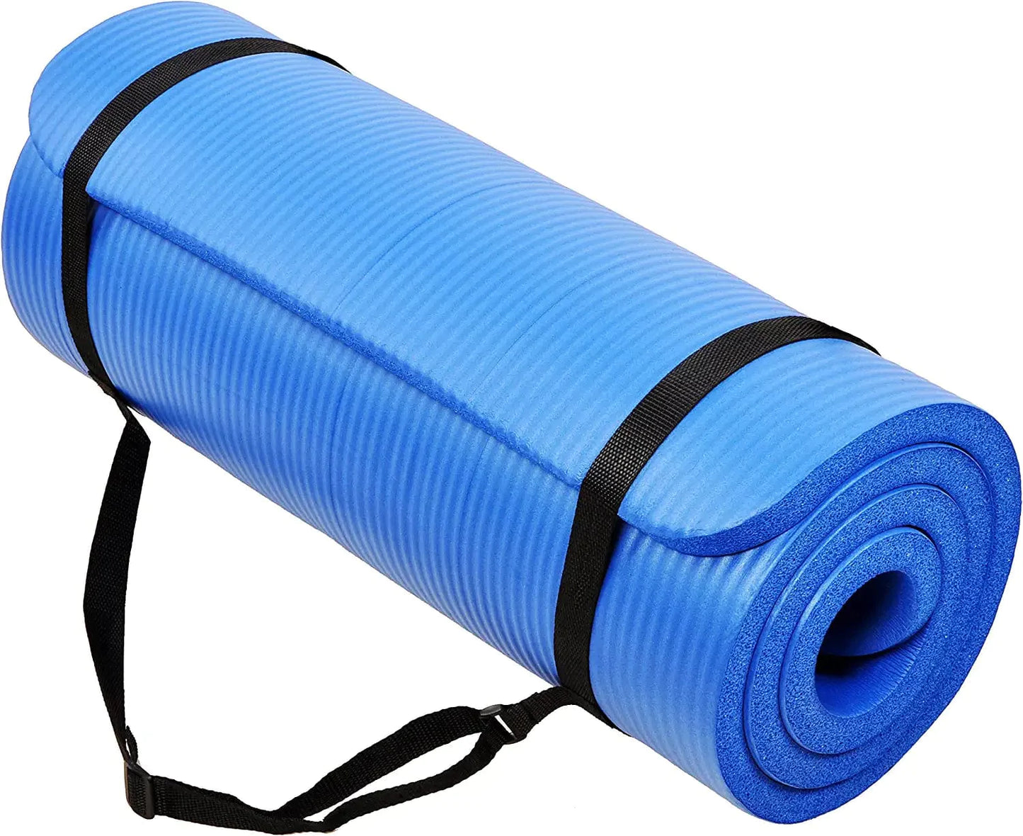 Balancefrom All Purpose 1-Inch Extra Thick High Density Anti-Tear Exercise Yoga Mat with Carrying Strap