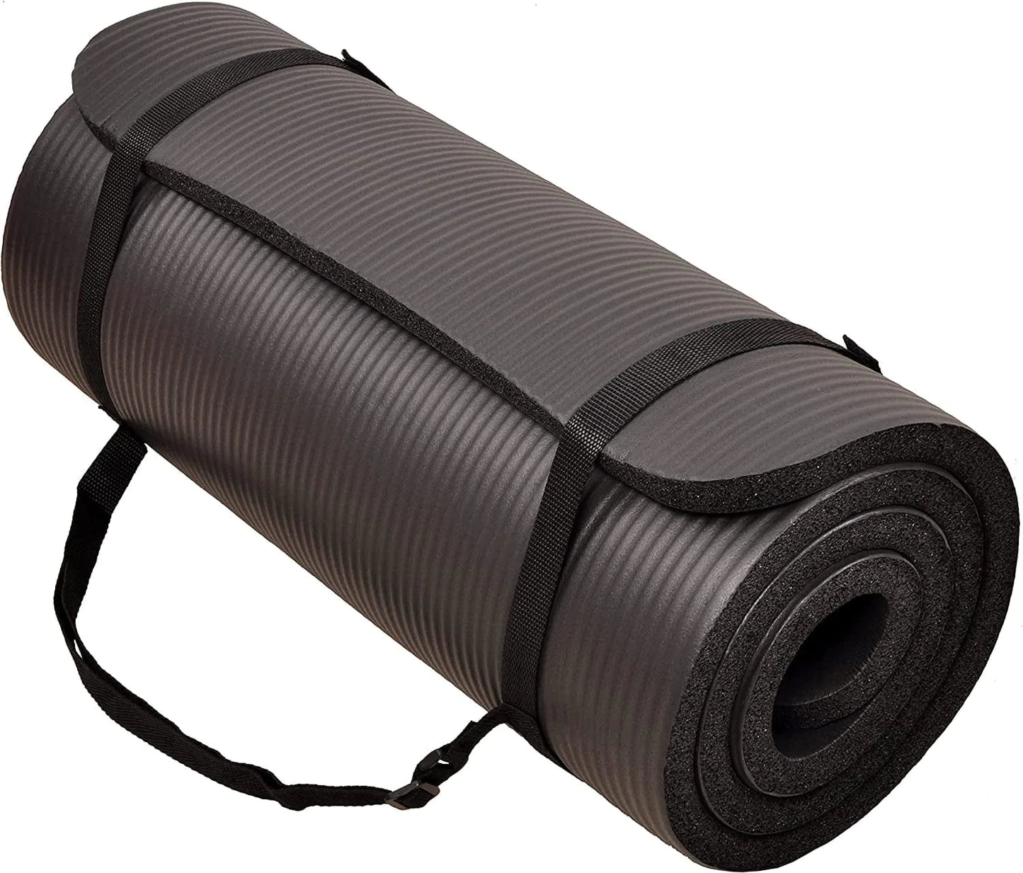 Balancefrom All Purpose 1-Inch Extra Thick High Density Anti-Tear Exercise Yoga Mat with Carrying Strap