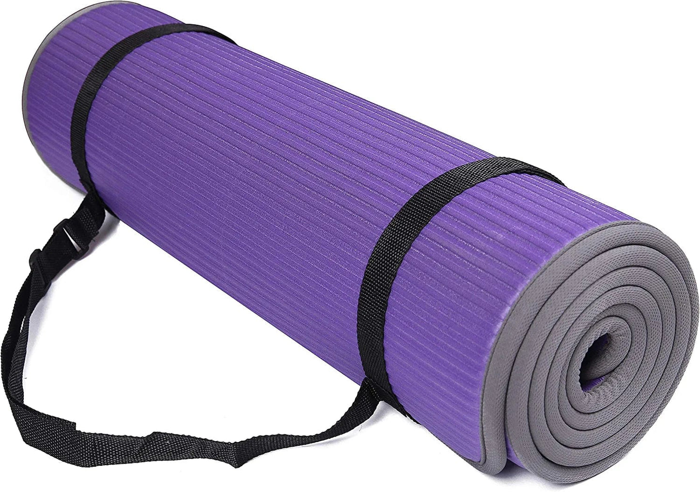Balancefrom All-Purpose 2/5-Inch (10Mm) Extra Thick High Density Anti-Slip Exercise Pilates Yoga Mat with Carrying Strap