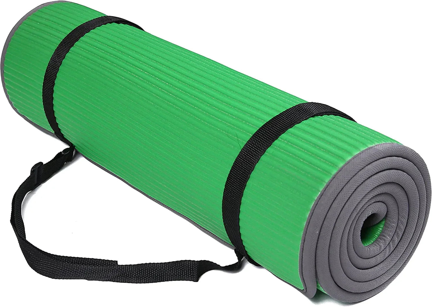 Balancefrom All-Purpose 2/5-Inch (10Mm) Extra Thick High Density Anti-Slip Exercise Pilates Yoga Mat with Carrying Strap