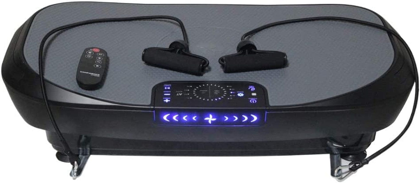 Confidence Fitness 4D Vibration Trainer Exercise Machine with Upper Body Straps and Remote