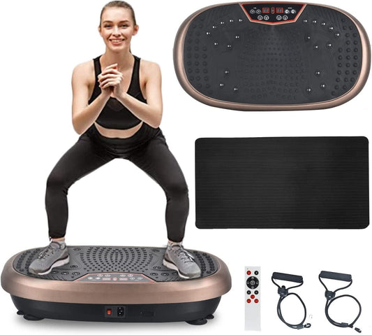 EILISON Fitpro Vibration Plate Exercise Machine - Body Vibration Platform Exercise Machine - Lymphatic Drainage Machine for Home Workout, Shaping, Toning, Wellness - Max 300Lbs