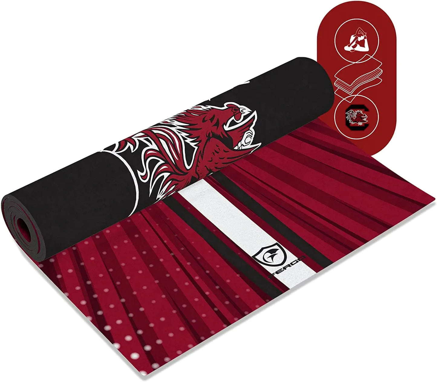 Fergo - Collegiate Exercise and Fitness Yoga Mat, Fully Functional and Sustainable Rubber Workout Mat, Officially Licensed Team Exercise Mat, 72 X 24 Inches Gym Mats