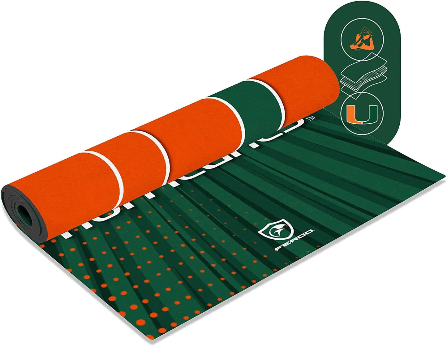 Fergo - Collegiate Exercise and Fitness Yoga Mat, Fully Functional and Sustainable Rubber Workout Mat, Officially Licensed Team Exercise Mat, 72 X 24 Inches Gym Mats