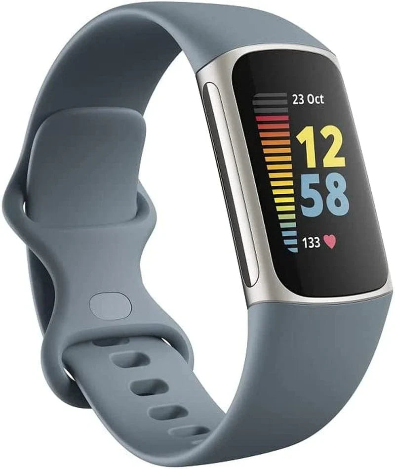 Fitbit Charge 5 Advanced Fitness & Health Tracker with Built-In GPS, Stress Management Tools, Sleep Tracking, 24/7 Heart Rate and More, Black/Graphite, One Size (S &L Bands Included)