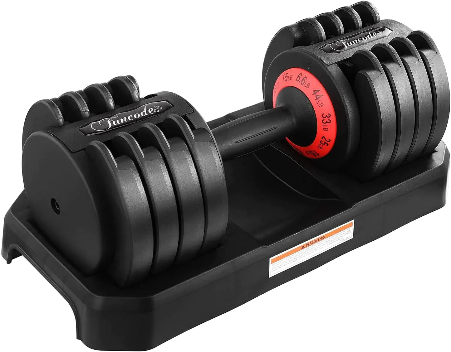Funcode Adjustable Dumbbell 44 or 88 Lb, Multiweight Options, Anti-Slip Handle, All-Purpose, Home, Gym, Office…