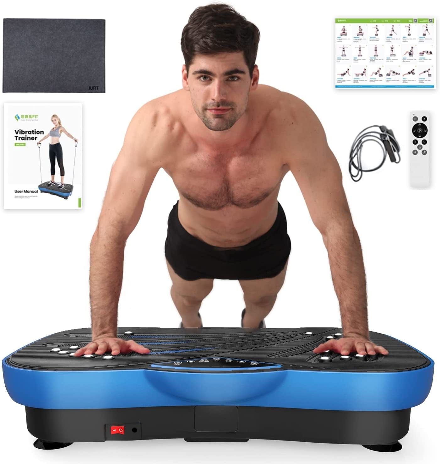 JUFIT Fitness Vibration Plate Exercise Equipment Whole Body Shape Exercise Machine Vibration Platform Fit Massage Workout Trainer,Max User Weight 330Lbs