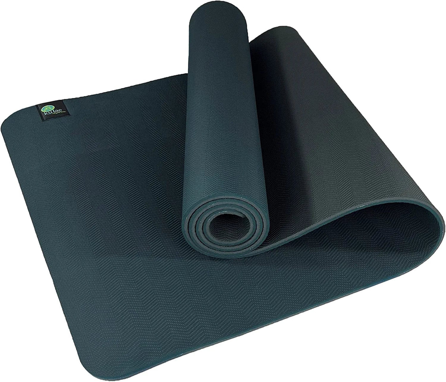 Kulae 8Mm Ecomat Yoga Mat - Eco-Friendly, Reversible, Lightweight, Non-Slip, 72"X24"