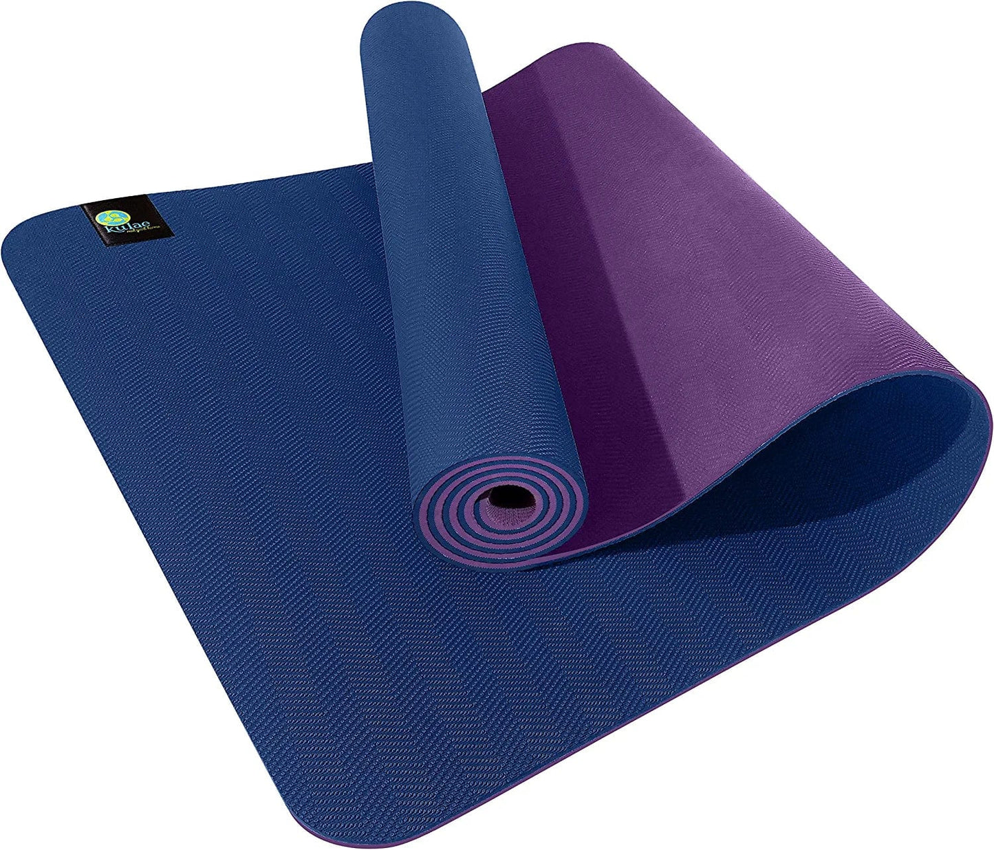 Kulae 8Mm Ecomat Yoga Mat - Eco-Friendly, Reversible, Lightweight, Non-Slip, 72"X24"