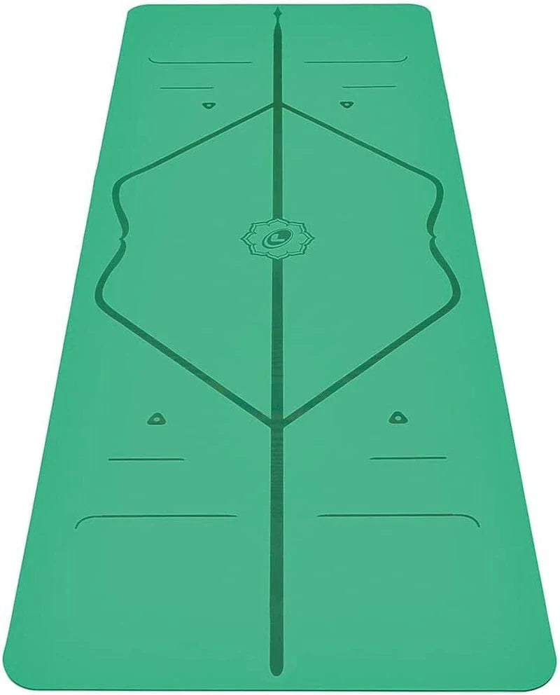 Liforme Original Yoga Mat – Free Yoga Bag Included - Patented Alignment System, Warrior-Like Grip, Non-Slip, Eco-Friendly and Biodegradable, Sweat-Resistant, Long, Wide, 4.2Mm Thick Mat for Comfort