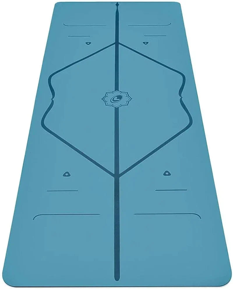 Liforme Original Yoga Mat – Free Yoga Bag Included - Patented Alignment System, Warrior-Like Grip, Non-Slip, Eco-Friendly and Biodegradable, Sweat-Resistant, Long, Wide, 4.2Mm Thick Mat for Comfort