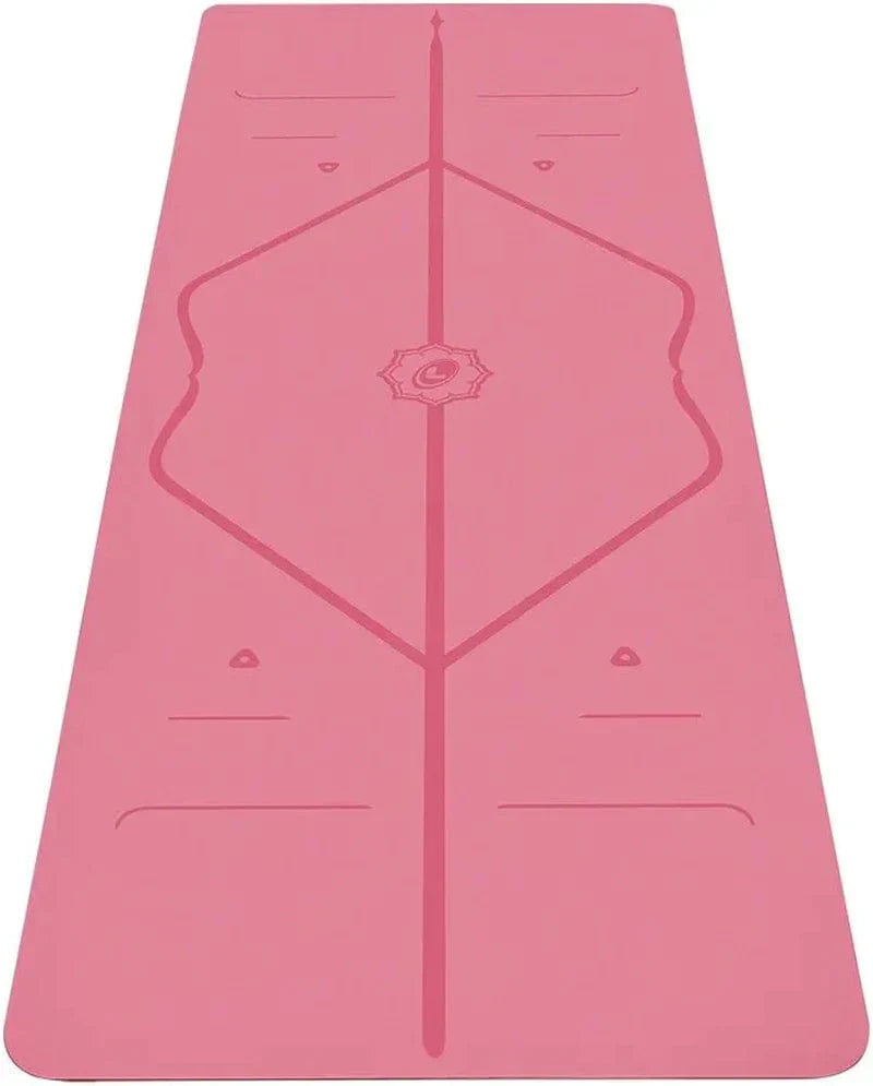 Liforme Original Yoga Mat – Free Yoga Bag Included - Patented Alignment System, Warrior-Like Grip, Non-Slip, Eco-Friendly and Biodegradable, Sweat-Resistant, Long, Wide, 4.2Mm Thick Mat for Comfort