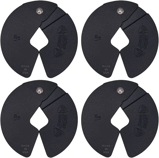 Micro Gainz NEW 1.25LB Dumbbell Fractional Weight Plates 4 Piece- Designed for Dumbbell Training and Micro Loading, Made in USA
