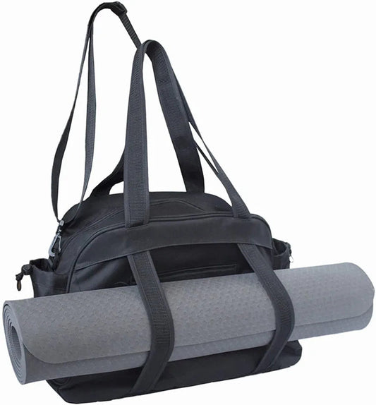 Formva Yoga Mat Bag Large Yoga Mat Tote Sling Carrier Shoulder Bag Carryall Tote Fits Mats Multi-Functional Durable Sport Gym Storage Bag with Pockets and Yoga Mat Strap