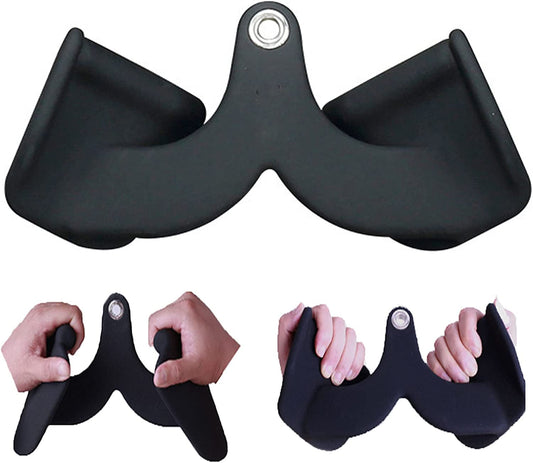 YZDKJDZ LAT Pull down Bar for Cable Machine, Tricep Press down Bar Handle Attachment Non-Slip Hand Grips & Revolving Hanger, High Drop-Down Accessories, Easily Build Back Muscles, Long 9In