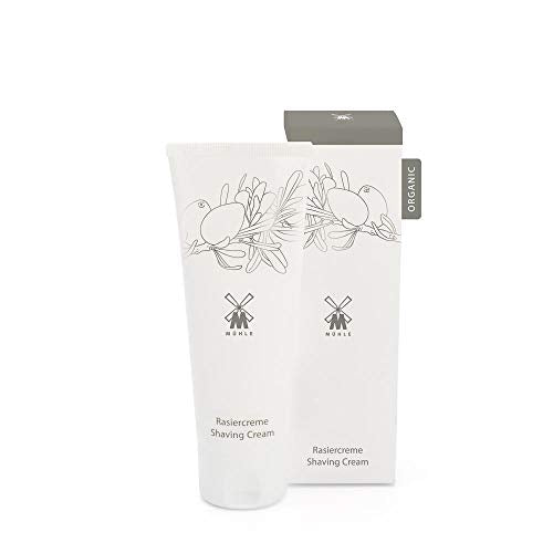 MÜHLE Organic Shaving Cream | Natural Shaving Cream with Argan Oil & other Essential Oils | TSA Travel Size Friendly | BDIH Certified | 100% Vegan | 75mL (2.5 oz) Squeeze Bottle