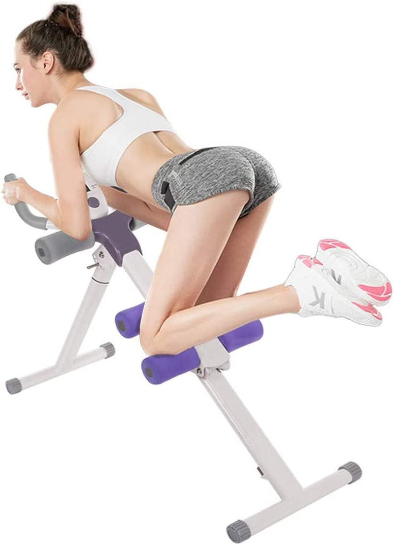 FABFEGU a Workout Bench with Weights Abdominal Device Height Adjustable Trainer Whole Body Workout Adjustable Machine Waist Sturdy Durable Workout Equipment Men Accessories (White, One Size)