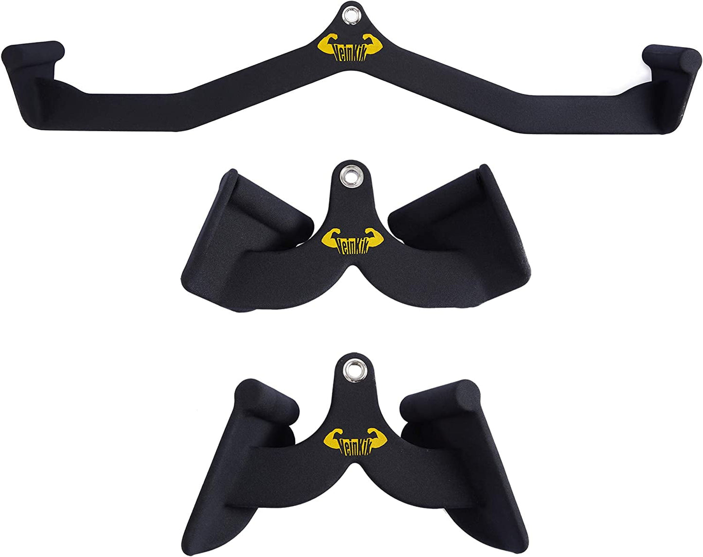 Veinkik Home Gym Fitness LAT Pull down Bar Set, Fits Cable Machine Attachments, Bicep Curl Tricep Pull down Bar, Back Strength Training Handle Grips , Home Gym Accessories for Men Women