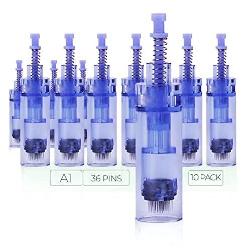 Dr. Pen Ultima A1 Replacement Cartridges - (10 Pack) - 36 Pins (0.25mm) Bayonet Slot - Disposable Replacement Parts