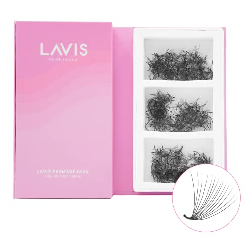 LAVISLASH 1000 Promade Fans Eyelash Extension | Handmade Mixed Loose Volume Lash | Mutiple Options 3D-8D/10D/12D/14D/16D Fans | 0.03/0.05/0.07mm Thickness | C CC D Curl | 8 - 16mm Length | Long Lasting & Easy To Apply (16D-0.03-CC Curl, 9,10,11 mm)