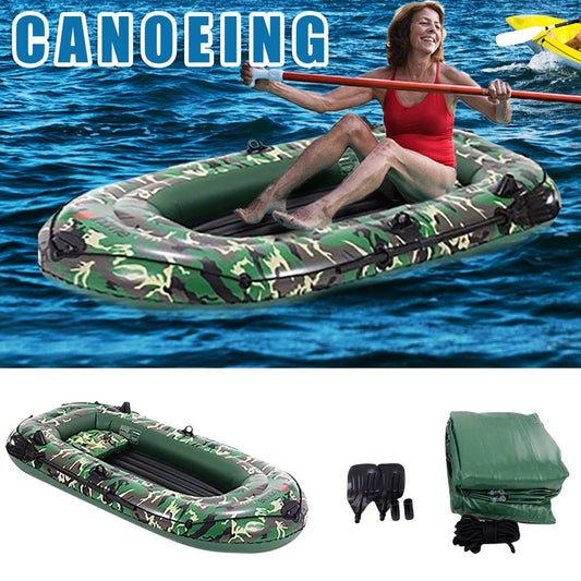 Fjofpr Hot Camouflage 4-Person 10FT Inflatable Dinghy Boats Fishing Rafting Water Sport