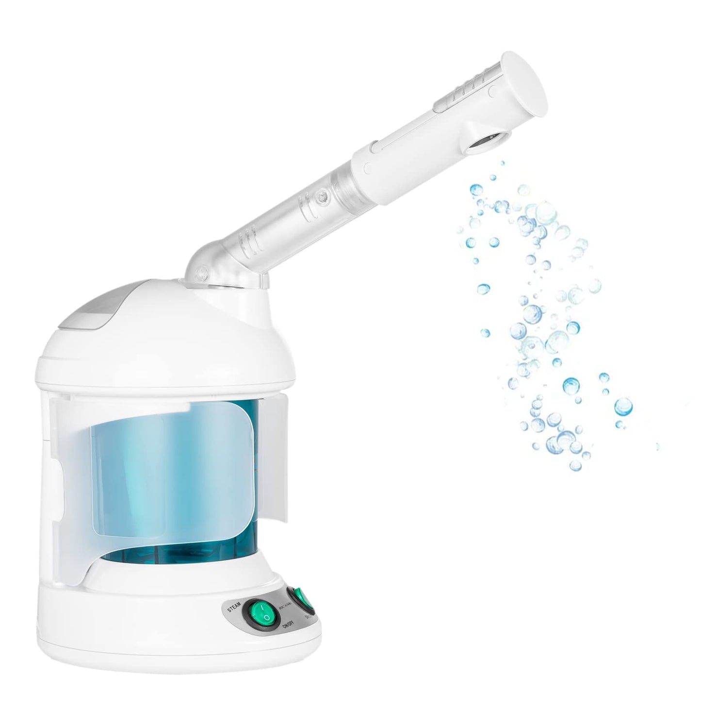 Facial Steamer RICANK Warm Mist Face Steamer Professional Hot Mist Moisturizing Nano Ionic Table Top Mini Steamer Spa 360° Rotatable Hydration System Sprayer Hydration Use at Home Sauna Spa or Salon