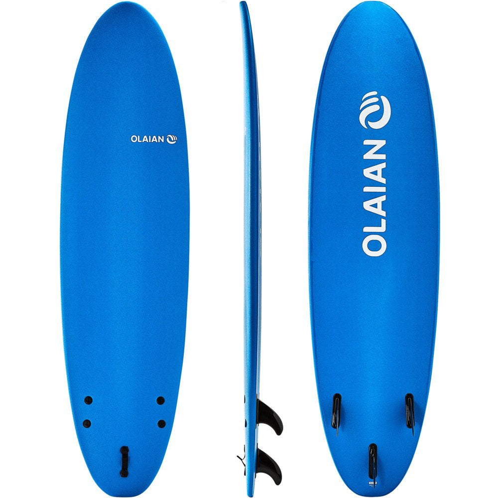 Decathlon Olaian 100, 7' Kid'S Foam Surfboard with Leash and 3 Fins