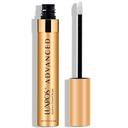 LUXROS Advanced Eyebrow Growth Serum: USA Made Eyebrow Serum for Strong Full Thick Eyebrows - See Results as Soon as 4 Weeks to 60 Days (5 ml)