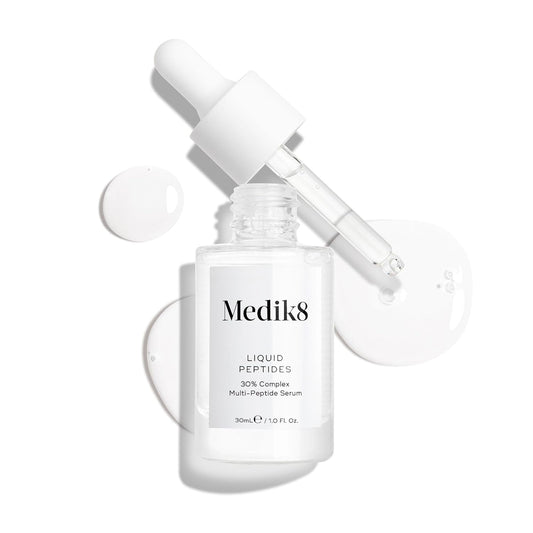 Medik8 Liquid Peptides - Advanced Regenerating Multi Peptide Serum - Firming, Smoothing Formula for Reducing Wrinkles and Fine Lines - Skin Hydrating, Brightening, and Plumping Treatment - 1.0 oz