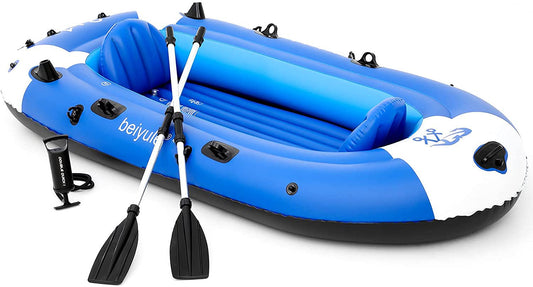 4 Person Inflatable Boat Inflatable Rafts with Air Pump Rope Paddle Repair Patch Brand BEIYULE