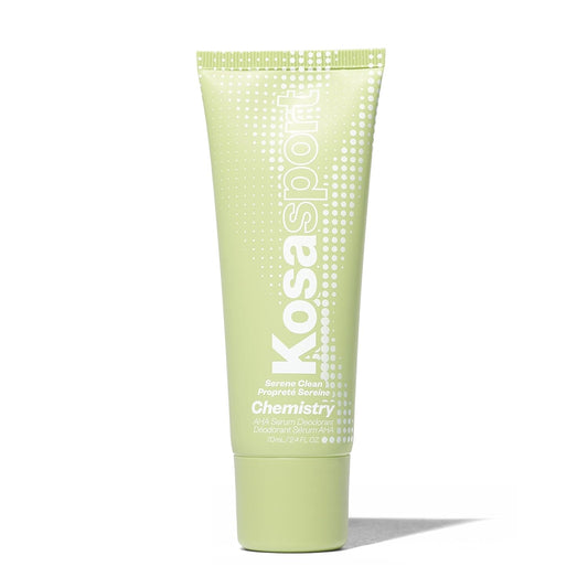 Kosas Chemistry Deodorant: Aluminium- and Baking Soda Free + BO-Fighting AHA Serum that Exfoliates, Softens, and Nourishes the Skin, (Serene Clean)