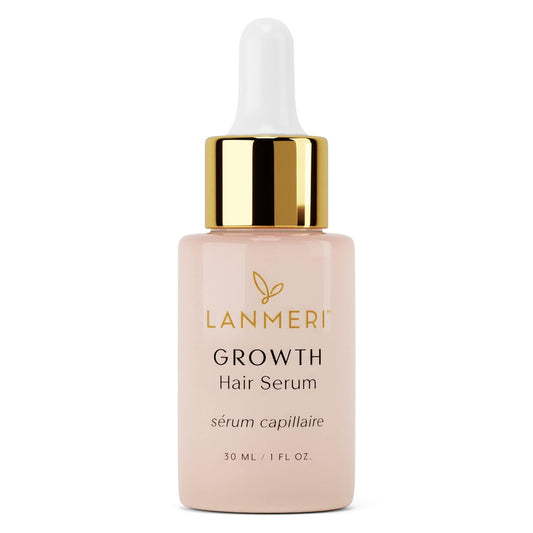 Lanmeri Vegan Hair Growth Serum - Natural Hair Regrowth and Hair Loss Treatments for Women & Men - Scalp Serum for Thinning Hair - Fuller, Thicker and Healthier Hair in 90 Days, All Hair Types