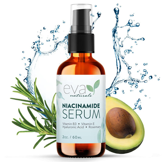 Eva Naturals Niacinamide Serum - Pore Minimizer and Dark Spot Corrector for Face, Unleashes the Power of Niacinamide to Reduce Pore Size