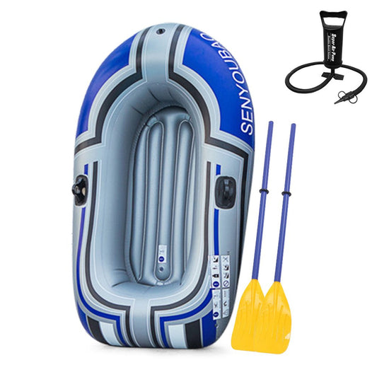 Andoer Inflatable Boat Portable Thicken PVC Inflatable Row Foldable Inflatable Rafts 1-2 Person