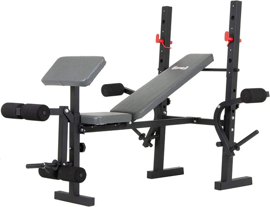 Body Champ Standard Weight Bench with Butterfly and Preacher Curl, Incline/Flat Adjustable BCB580