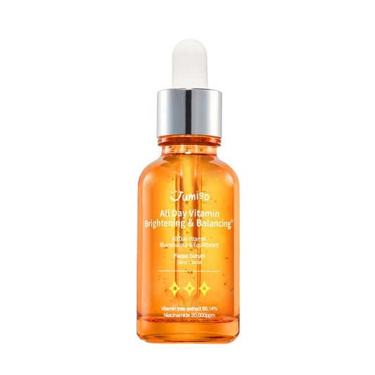 JUMISO All Day Vitamin Serum, Brightening & Balancing Facial Serum 30ml, 1.01 fl oz, 86.14% of Vitamin Tree Extract, 20,000ppm of Niacinamide