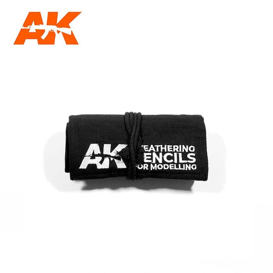 AK10048 Weathering Pencils Cloth Case (37 Water Pencil Colors)