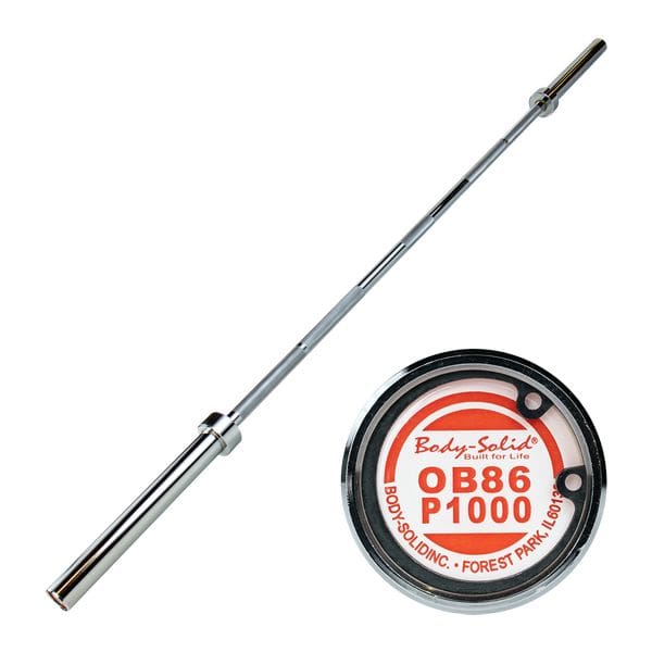 Body-Solid 7' Olympic Power Bar (Chrome)