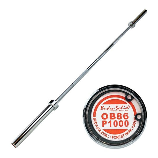 Body-Solid 7' Olympic Power Bar (Chrome)