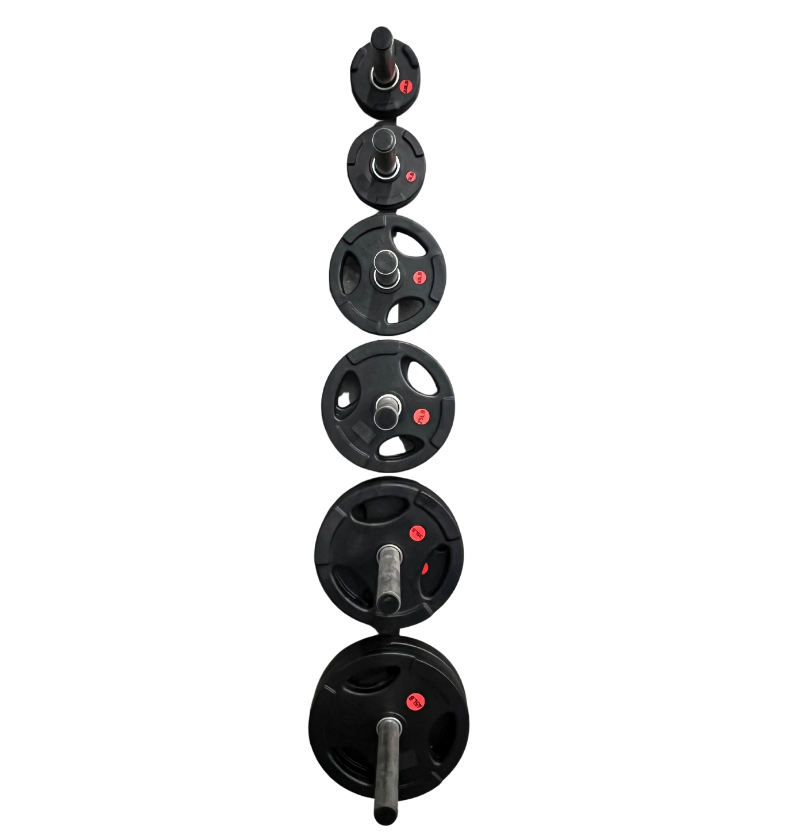 Full Set 245lbs Rubber Grip Plates $0.89/lb